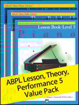 Alfred's Basic Piano Library Lesson, Theory, Recital Level 5 piano sheet music cover